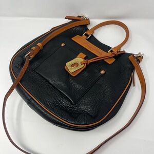 Dooney and Bourke Vintage Florentine Tear Drop Hobo Bag - Black